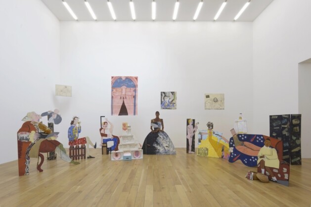 Lubaina Himid, A Fashionable Marriage, 1986. Installation view at Nottingham Contemporary, 2017. Photo Andy Keate. Courtesy the artist & Hollybush Gardens