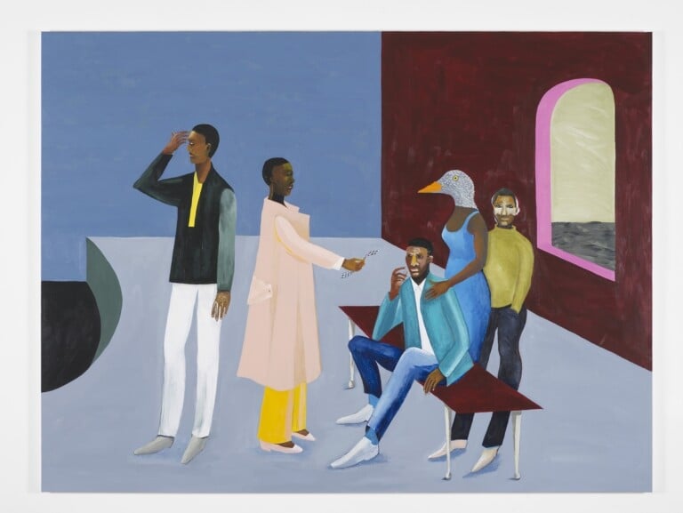 Lubaina Himid, Le Rodeur. The Exchange, 2016, acrilico su tela 183x244 cm. Courtesy the artist & Hollybush Gardens, Londra. Photo Andy Keate