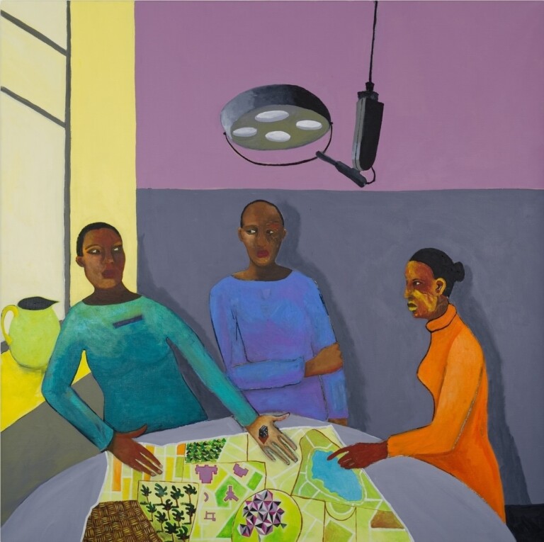 Lubaina Himid, The Operating Table 2017 18. Collezione privata © Lubaina Himid