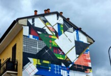 Murale di Zedz a Milano per Mondrian
