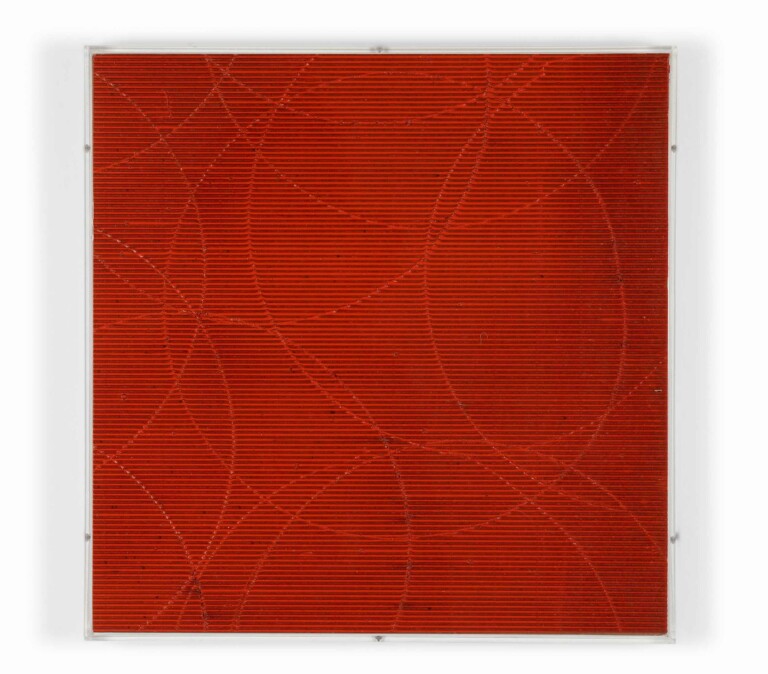 Paolo Masi, Senza titolo, 2013, tecnica mista su cartone in scatola di plexiglas, cm 80 x 80 © Matteo Zarbo. Courtesy Glenda Cinquegrana Art Consulting