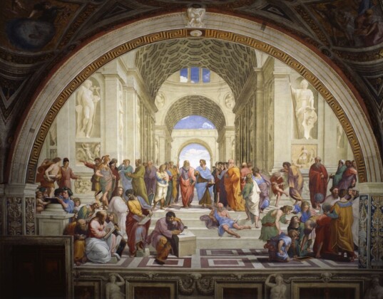 Raffaello Sanzio, La Scuola di Atene, 1509 11. Musei Vaticani, Città del Vaticano