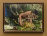 Thomas Braida, Baci e abbracci, 2021, olio su tela, 36 x 26,5 cm. Courtesy l’artista & Monitor, Roma Lisbona Pereto