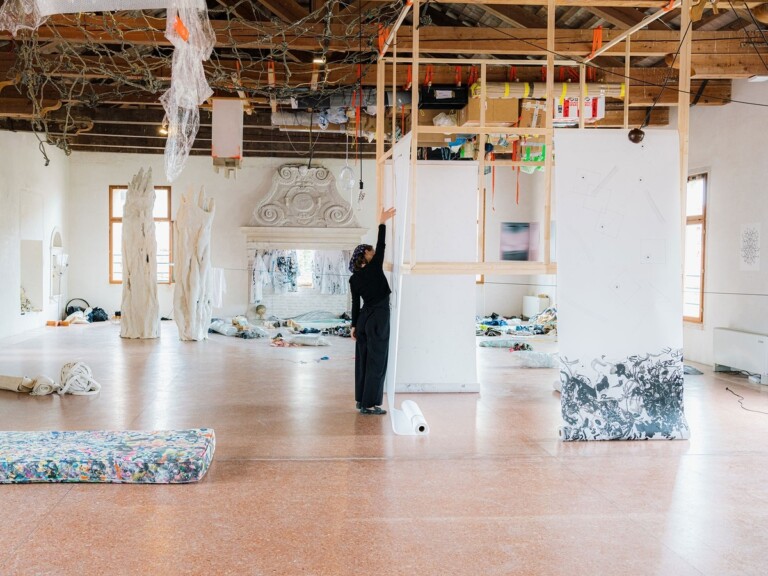 Under the boat. Exhibition view at Fondazione Bevilacqua La Masa, Venezia 2022. Photo Nico Covre