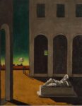 Giorgio de Chirico Piazza d'Italia, 1953 olio su tela, 50 x 40 cm Firmato in basso al centro G. de Chirico