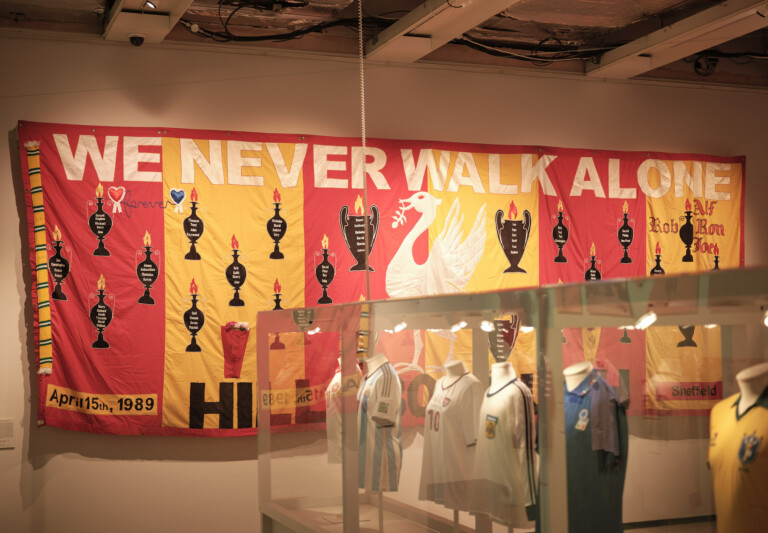 Hillsborough memorial banner by Peter Carney and Christine Waygood — 2009. Felix Speller