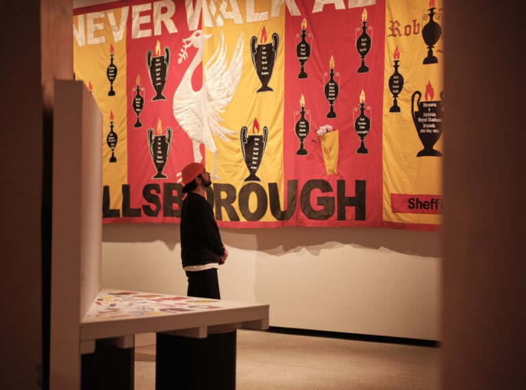 Hillsborough memorial banner by Peter Carney and Christine Waygood — 2009. Felix Speller