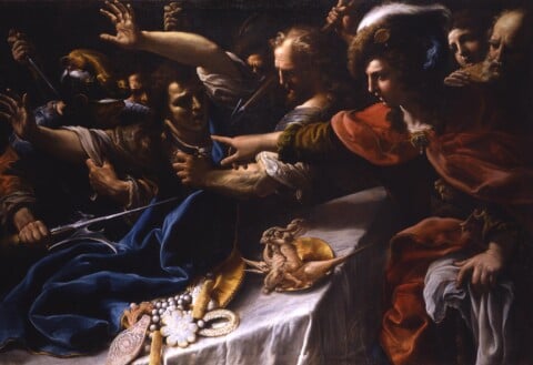 ROBILANT+VOENA – Londra, Milano, St. Motitz Niccolò Tornioli (Siena 1606 – Roma 1651) Il banchetto di Assalonne Olio su tela, cm 147,5 x 216,2 