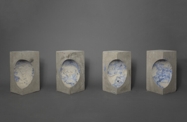 Lulù Nuti, DIVISO 4, 2019, cemento, pigmenti, 22, 5 x 45,5 x 22, 5 cm (ognuno). Courtesy l’artista. Foto: Alessandro Vasari