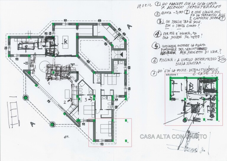 Alberto Ponis, Studio planimetrico per Scilla. Photo credits Archivio Privato Alberto Ponis