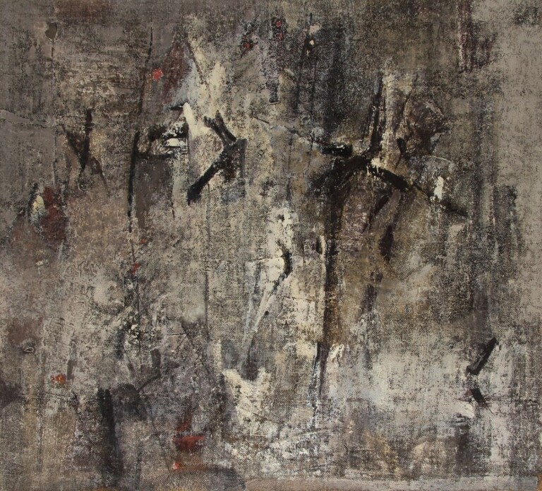 Bice Lazzari, Situazione drammatica, 1958, olio su tela, 136x150 cm © Archivio Bice Lazzari. Courtesy Richard Saltoun Gallery, Londra Roma