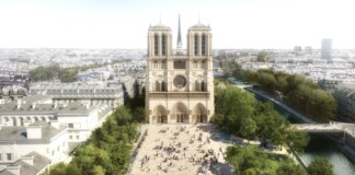 Bureau Bas Smets, GRAU e Neufville Gayet, Parvis Notre Dame courtesy Alma Studio