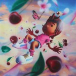 Giovanni Motta, Cherry Love, 2021, acrilico su tela, 150x150 cm