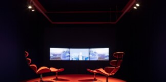 Hito Steyerl, The Tower, 2015. Installation view at Stedelijk Museum, Amsterdam 2022. Courtesy the artist, Esther Schipper, Berlin and Andrew Kreps Gallery, New York. Photo Peter Tijhuis © Hito Steyerl