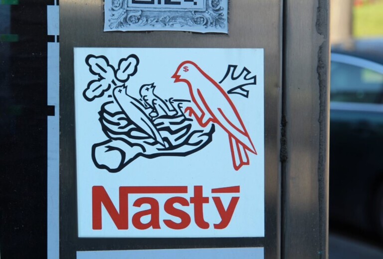 Illustre Feccia, Nasty Sticker, Londra, 2020. Photo credits Illustre Feccia