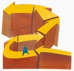 Jean Michel Folon, Sans titre, s.d., Inchiostri colorati, collage © Fondation Folon, ADAGP, Paris, 2022