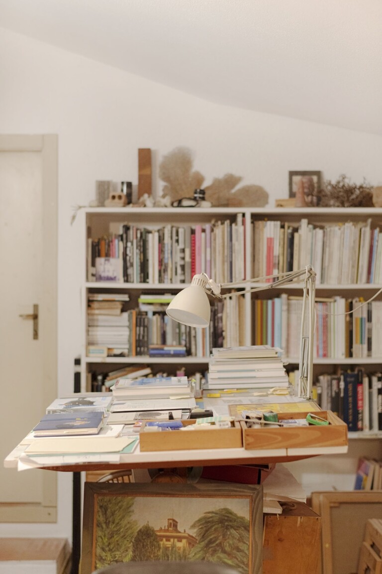 La libreria personale di Alberto Ponis. Photo credits Tiziano Demuro