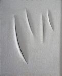 Lucio Fontana, Concetto spaziale. Attese, 1961, idropittura su tela, 100x84 cm. Collezione Barilla di Arte Moderna, Parma