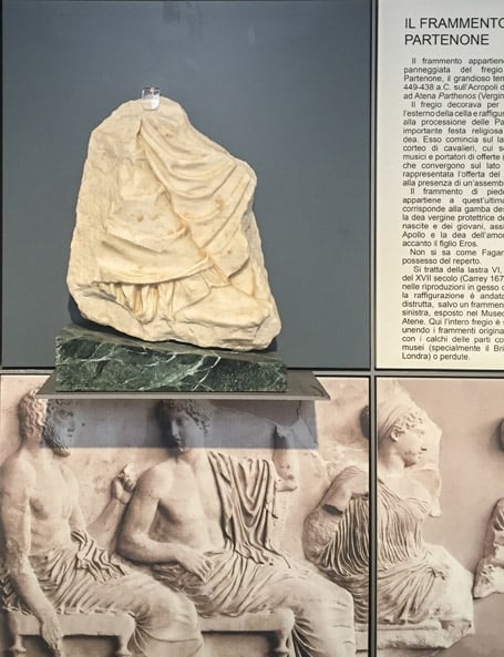 Parthenon, Fragment of Palermo or Fagan Artifact.  Antonio Salina Regional Archaeological Museum, Palermo