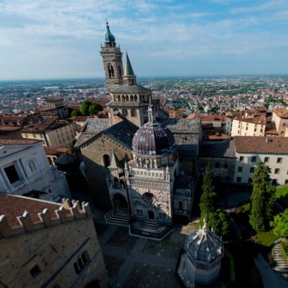 Piazza Duomo dalla torre del Campanone, Bergamo