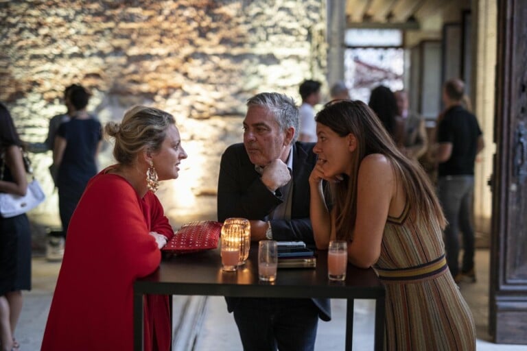 Serena Cattaneo, Laurent Asscher alla cena di presentazione di Berggruen Arts & Culture a Venezia, 8 giugno 2022. Photo Luca Zanon