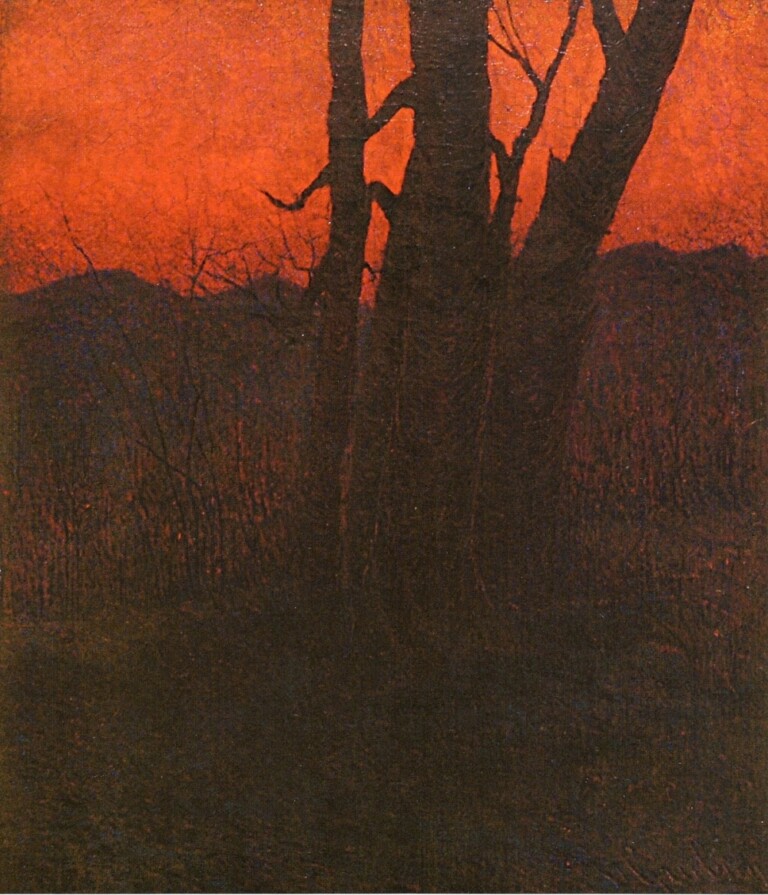 Vittore Grubicy De Dragon, L’ultima battuta del giorno che muore, 1896, olio su tela, cm 64x54,5. Milano, collezione privata