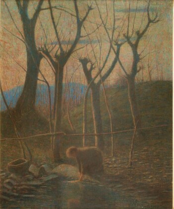 Vittore Grubicy De Dragon, Paesaggio. Novembre. Sera (sopra Intra, Lago Maggiore), 1890 1901, olio su tela, cm 47x40,5. Milano Galleria d’Arte Moderna