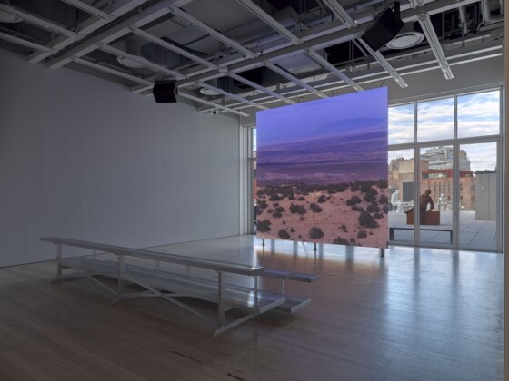 Whitney Biennial 2022. Quiet as It's Kept. Lucy Raven, Demolition of a Wall (Album 1), 2022. Exhibition view at Whitney Museum of American Art, New York 2022. Photo Ron Amstutz
