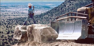 Charles Ross During Construction of Star Axis 1971