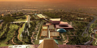 Un rendering del Royal Arts Complex a Ryiadh. Courtesy King Salman Park Foundation