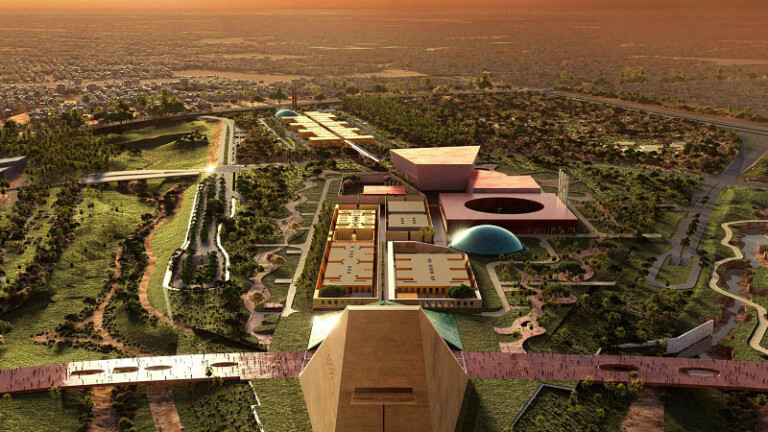Un rendering del Royal Arts Complex a Ryiadh. Courtesy King Salman Park Foundation