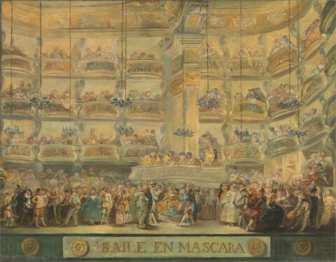 Luis Paret, Baile en Mascara, Museo Nacional del Prado