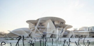 The new National Museum of Qatar designed by Ateliers Jean Nouvel with ALFA(2019) by Jean-Michel OthonielPhoto credit: Othoniel studio / Martin Argyrogl