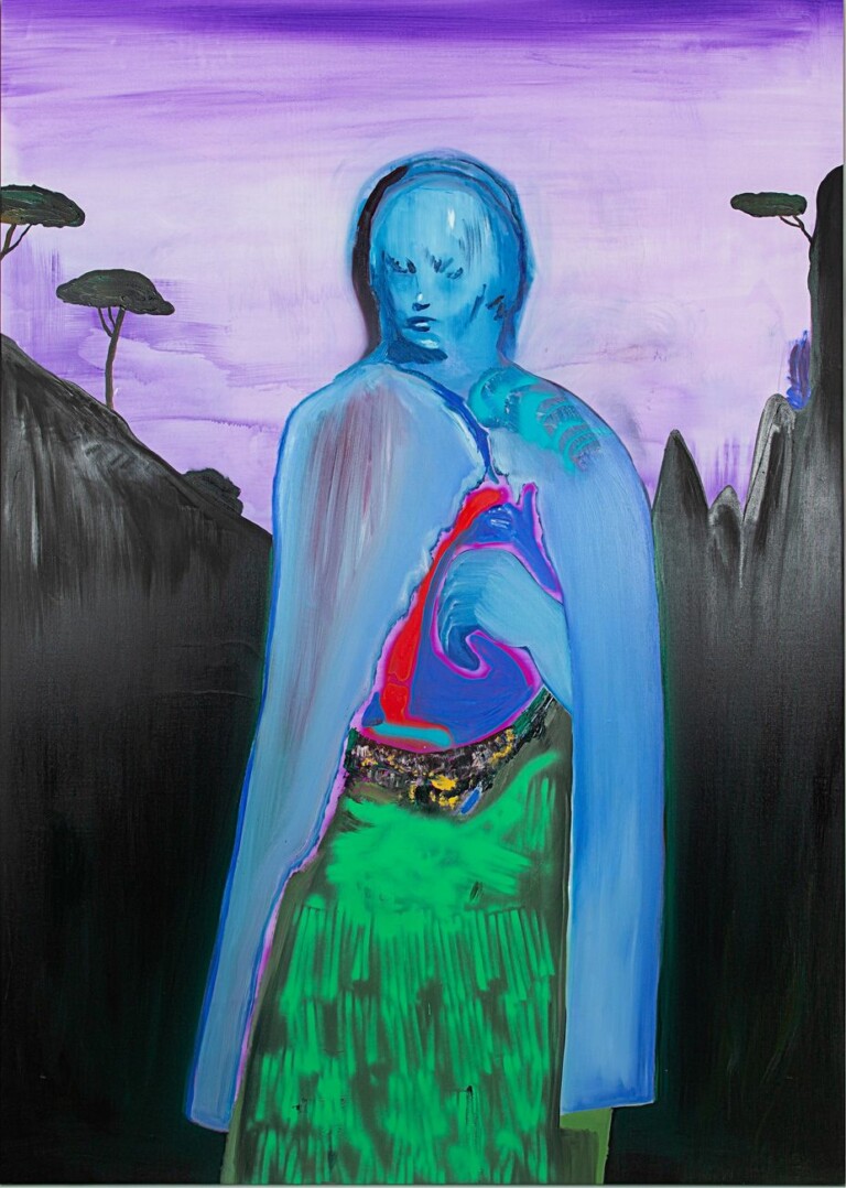 Davide Serpetti, Il Duca, 2020, olio, acrilico, spray acrilico su tela, 192 x 137 cm