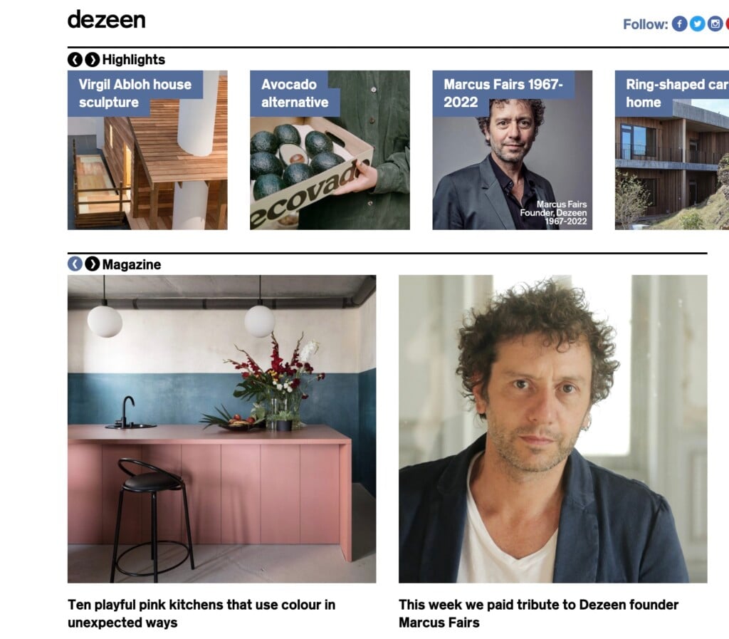 Muore a 54 anni Marcus Fairs, fondatore del web magazine “Dezeen”