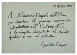 Guido Crepax, Tavola per “Valentina”, 1975, china su carta, 500 x 360 mm, particolare della dedica. Collezione Maurizio Fagiolo dell’Arco, Roma