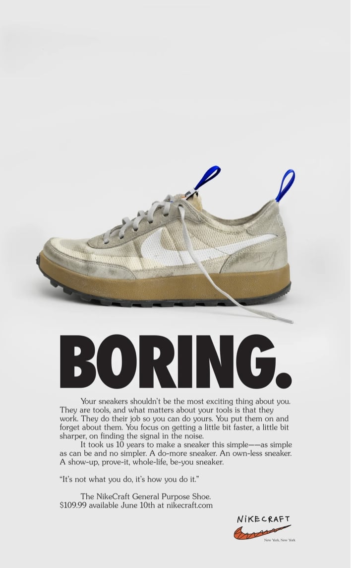 Il manifesto delle Nike di Tom Sachs