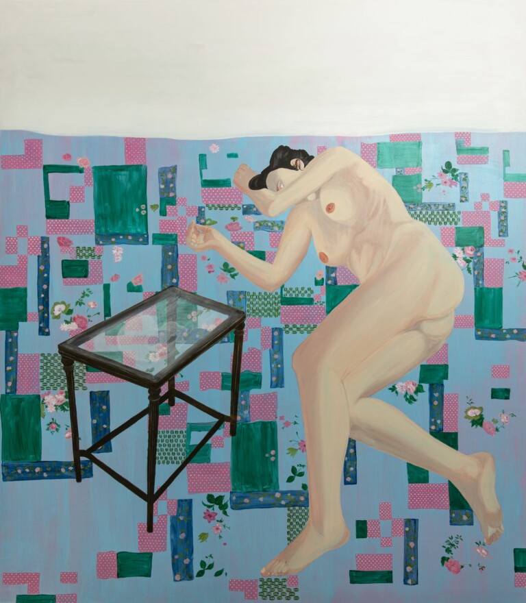 Irene Balia, Rosa alcool, 2020, acrilico su tela, 140x160 cm, photo credit Fabrizio Schirru