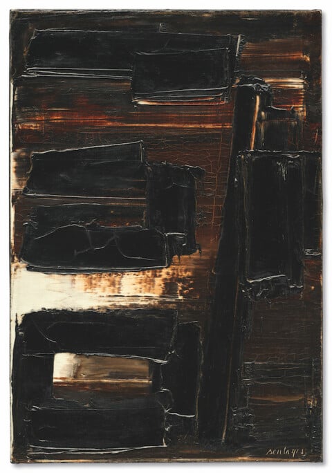 Pierre Soulages, Peinture 54.5 x 38 cm., 27 novembre 1956, 1956. Courtesy Christie's Images Ltd