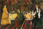 Mario Cavaglieri, I fidanzati riconciliati, 1916, olio su tela, 198,5 x 292 cm, collezione privata. Courtesy Galleria dello Scudo