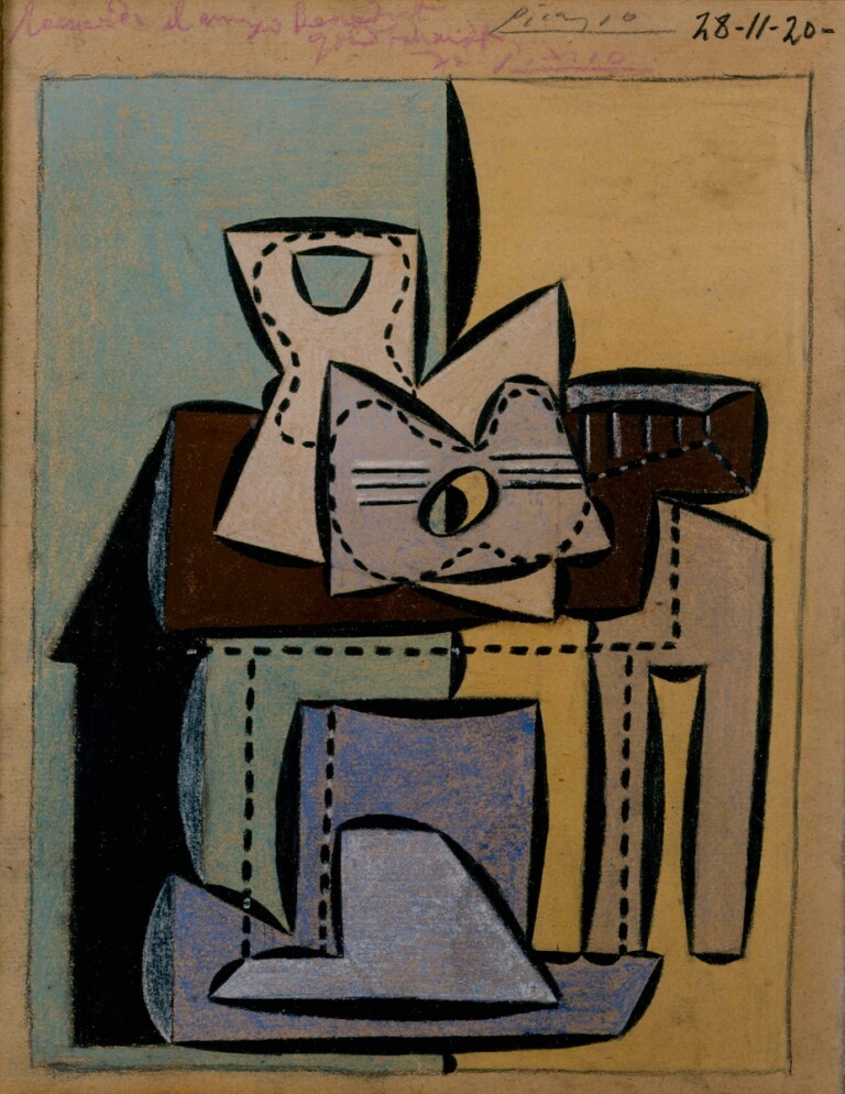 Pablo Picasso, Guitar and Fruit Bowl, 1920, The Alla Goldschmidt-Safieva bequest, Brussels, 1990 RMFAB, Inv 11208 © RMFAB, Brussels Picasso Administration co SABAM photo Photo d'art Speltdoorn & Fils
