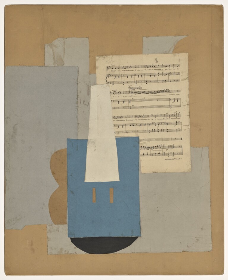 Pablo Picasso, Violin and Music Sheet, 1912, Musée national Picasso-Paris, inv. MP368, acceptance in lieu in 1979 © Succession Picasso © RMN-Grand Palais (MnP-Paris) photo Adrien Didierjean