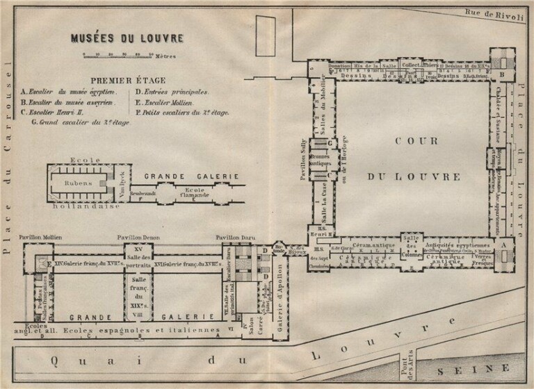 Plan du Louvre, 1900