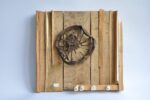 Salvatore Sava, La ruota dei ricordi, 1999, ferro, pietra leccese e legno, 40 x 43 x 12 cm