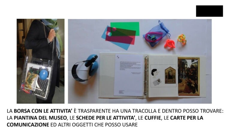 Uffizi Activity Bag, borsa e materiali. Courtesy Gallerie degli Uffizi