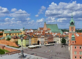 Panorama del centro storico di Varsavia