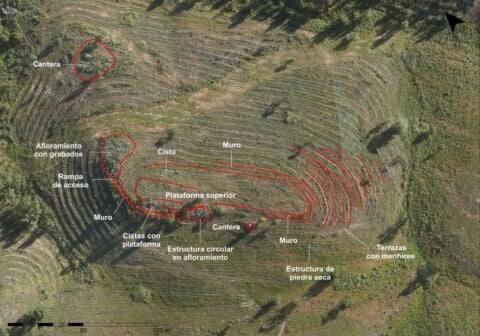 Veduta aerea del sito di La Torre La Janera. JUNTA DE ANDALUCÍA