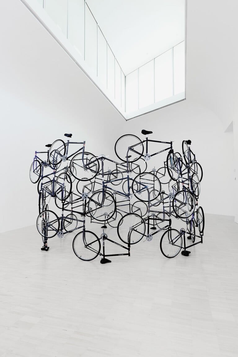 Ai Weiwei, Forever Bicycles, 2003, 42 Bicycles, Private Collection, Photo_ The ALBERTINA Museum, Vienna _ Lisa Rastl & Reiner Riedler © 2022 Ai Weiwei