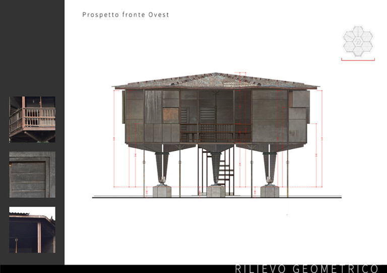 Casa Esagono, prospetto ovest Courtesy B.A.Co. (Baratti Architettura e Arte Contemporanea) – Archivio Vittorio Giorgini