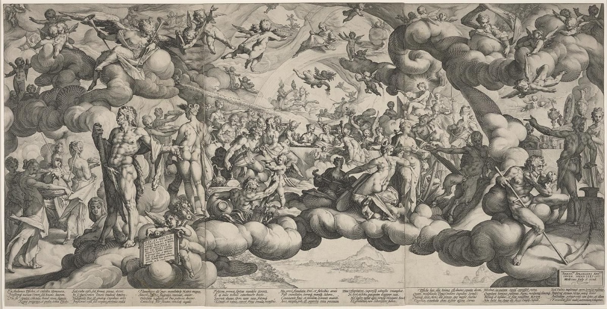 Hendrick Goltzius (da Bartholomeus Spranger), Il matrimonio di Amore e Psiche, 1587